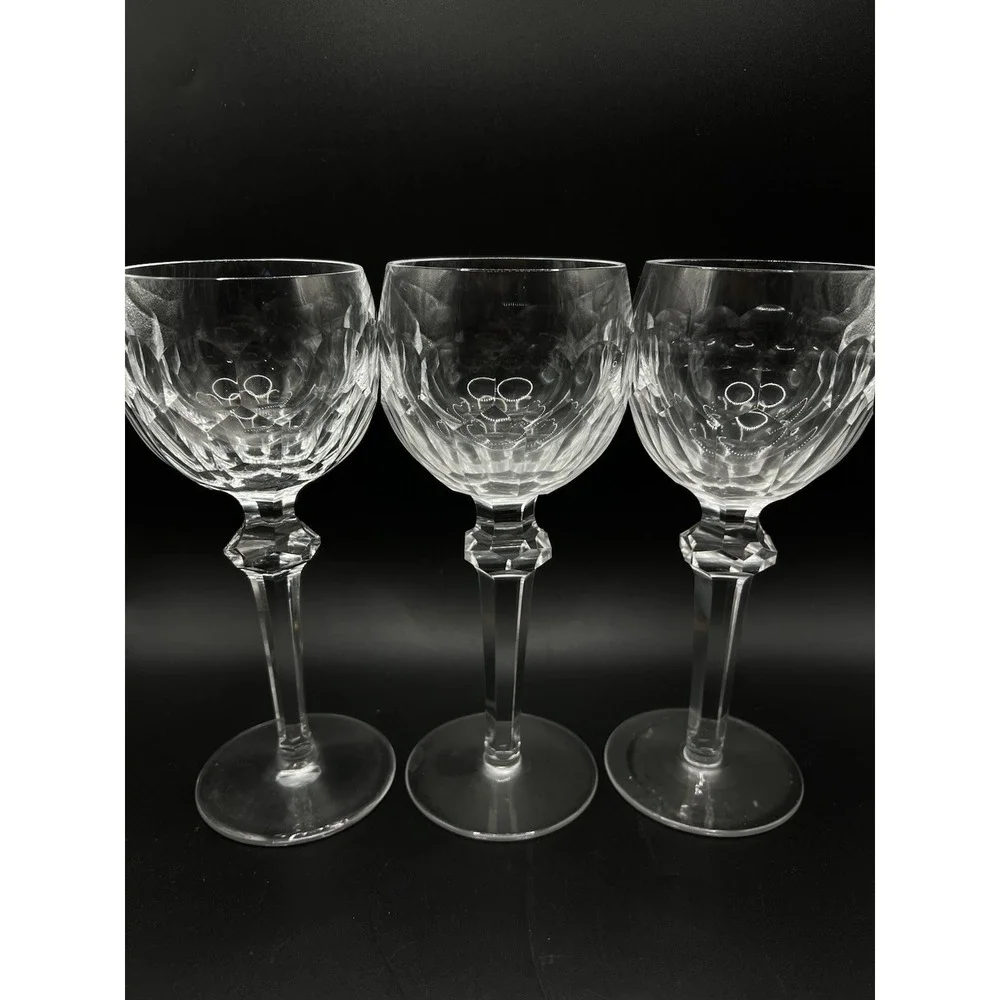 Set of 3 Waterford Crystal CURRAGHMORE Hock Wine Glasses